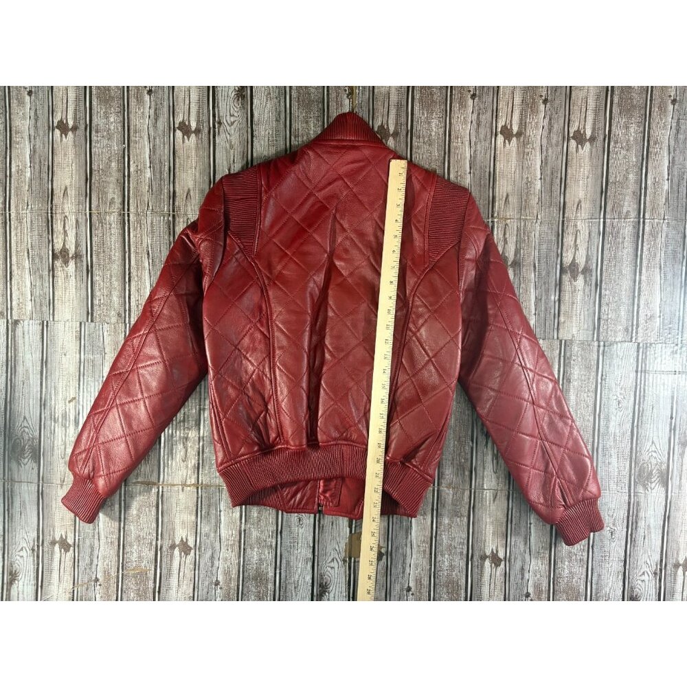 The Leather Company Leather Quilted Jacket Size L color Red NWT vintage Y2K - Picture 7 of 9